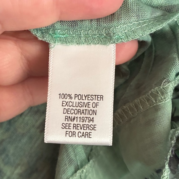 APT.9 Green Y2K Patterned Blouse 1 X - Picture 11 of 14